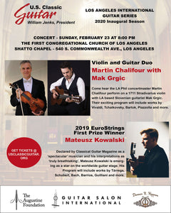 LA Phil Concertmaster Martin Chalifour, Mak Grgic, and Mateusz Kowaslski Perform February 23 in Los Angeles